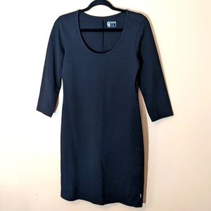 Verbio| NWT Long Sleeve Stretch Black Cotton Spandex Mini Dress